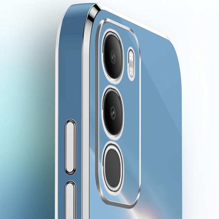 XINLI Straight Edge 6D Electroplate TPU Phone Case with Ring Holder