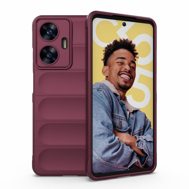 Magic Shield TPU + Flannel Phone Case, For Realme C55 4G