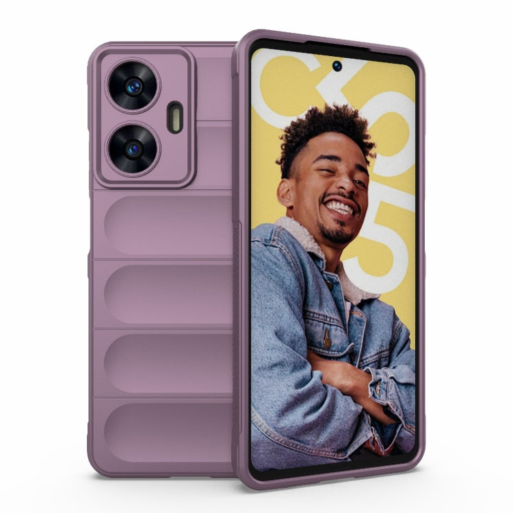 Magic Shield TPU + Flannel Phone Case, For Realme C55 4G