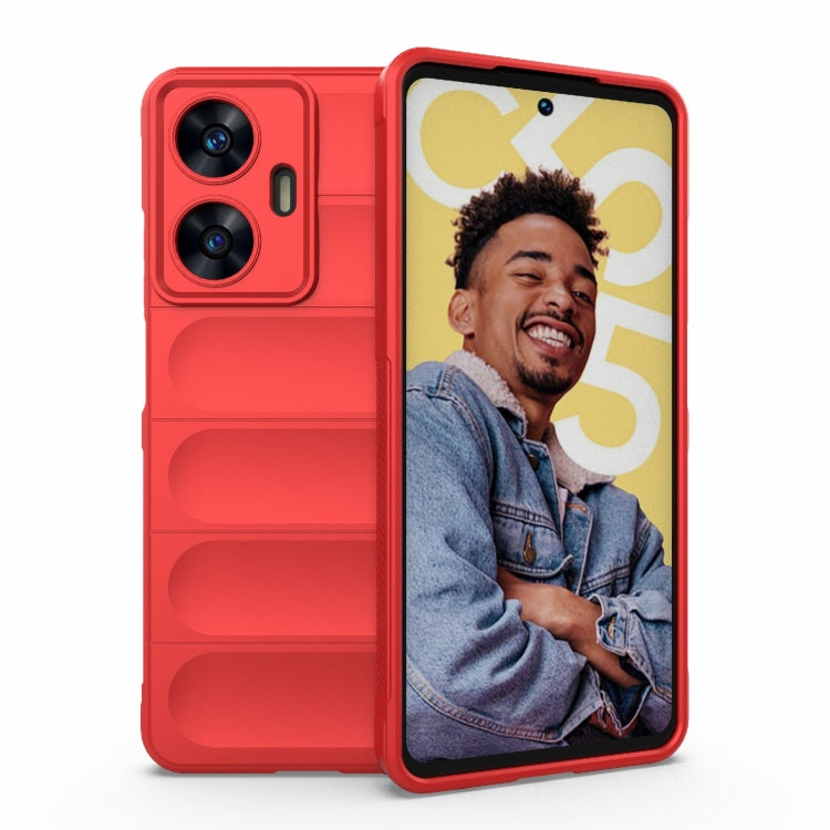 Magic Shield TPU + Flannel Phone Case, For Realme C55 4G