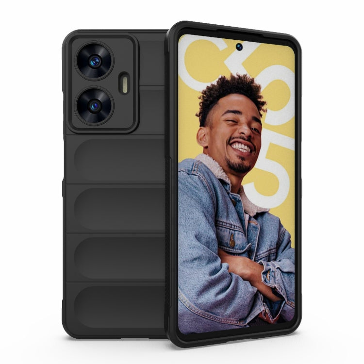 Magic Shield TPU + Flannel Phone Case, For Realme C55 4G