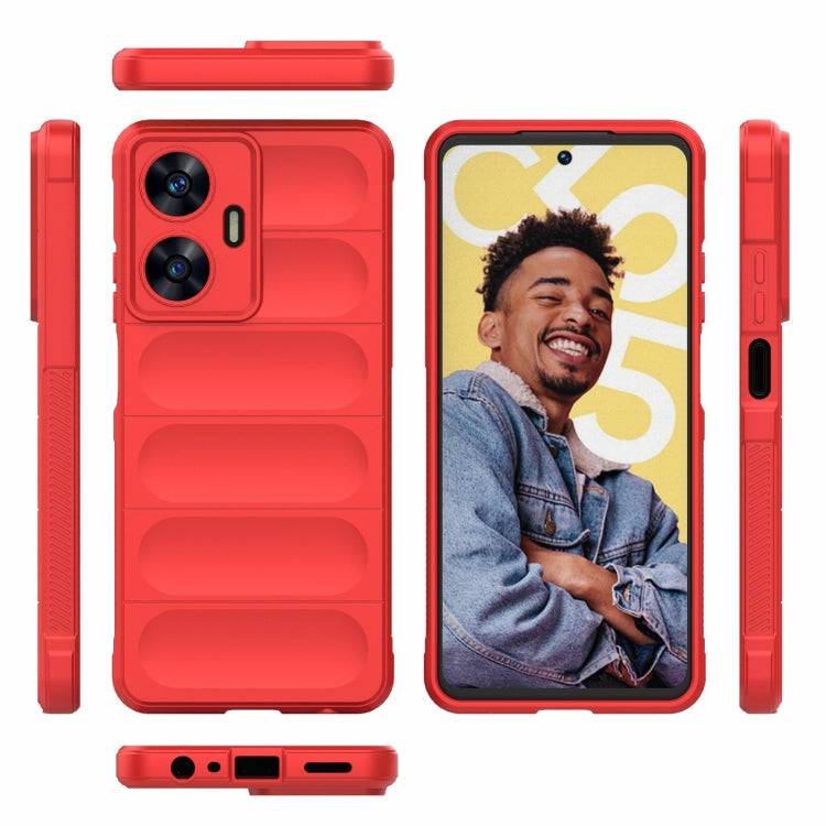 Magic Shield TPU + Flannel Phone Case, For Realme C55 4G