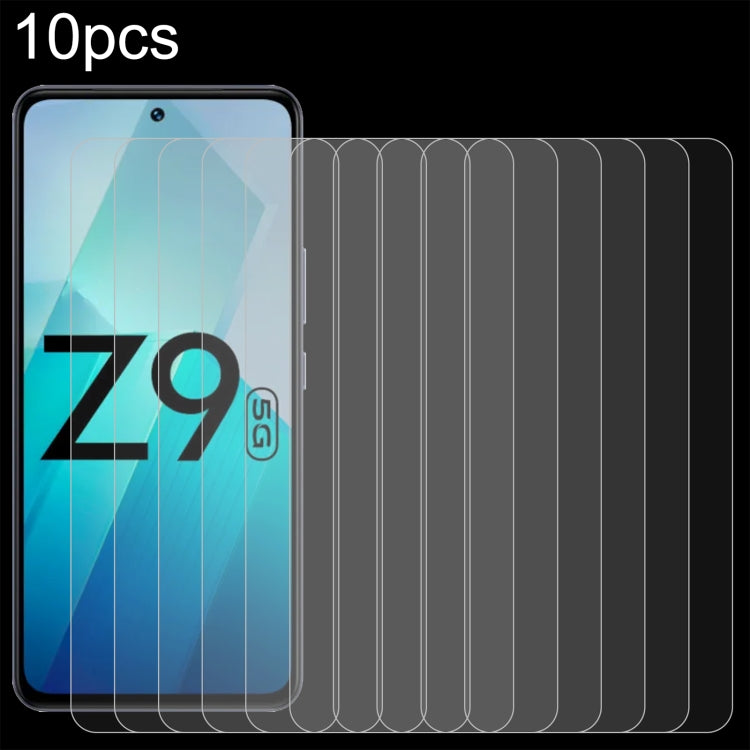 10pcs 0.26mm 9H 2.5D Tempered Glass Film, For vivo iQOO Z9 Turbo Endurance, For vivo
