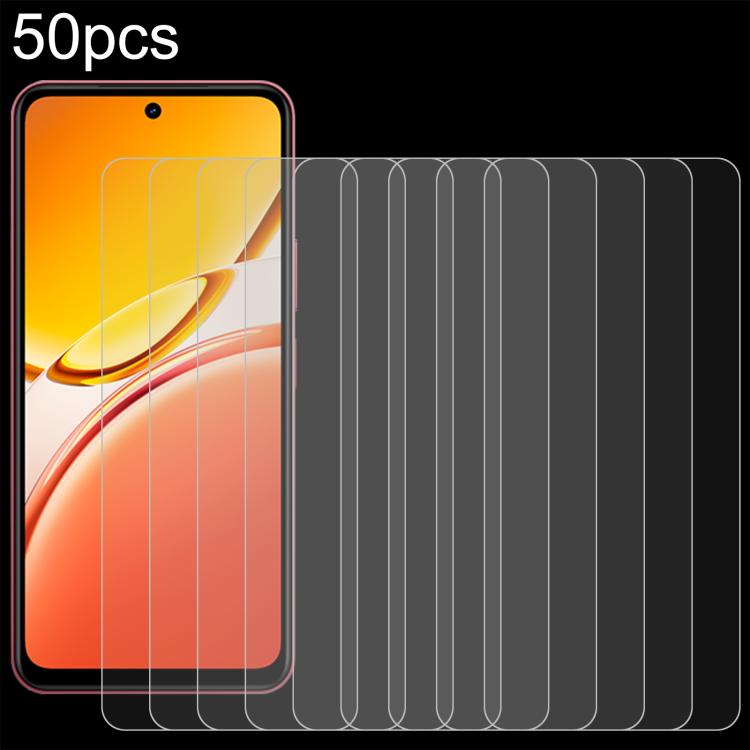 50pcs 0.26mm 9H 2.5D Tempered Glass Film