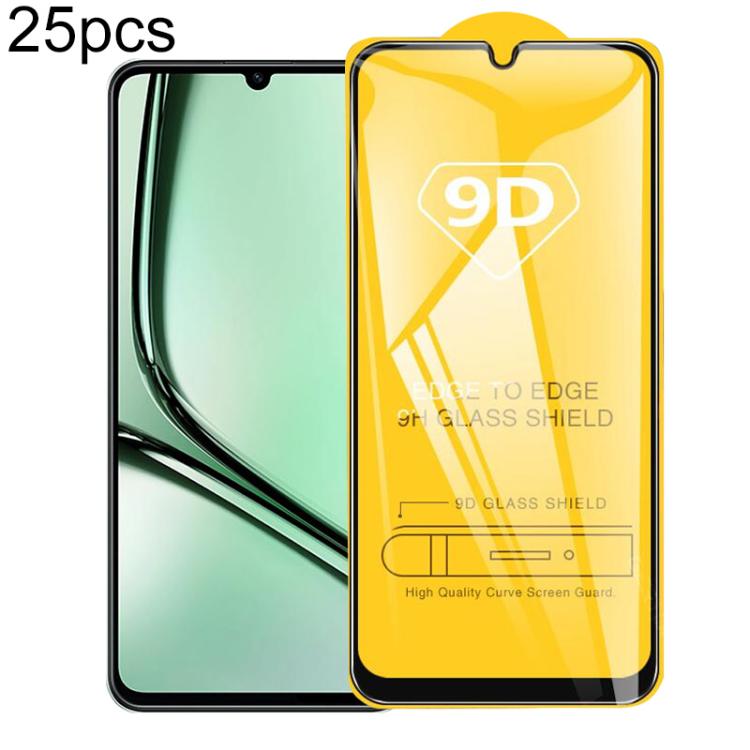 25pcs 9D Full Glue Screen Tempered Glass Film
