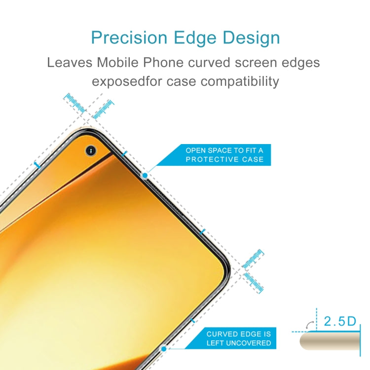 10pcs 0.26mm 9H 2.5D Tempered Glass Film, For Realme 11 (10 PCS)