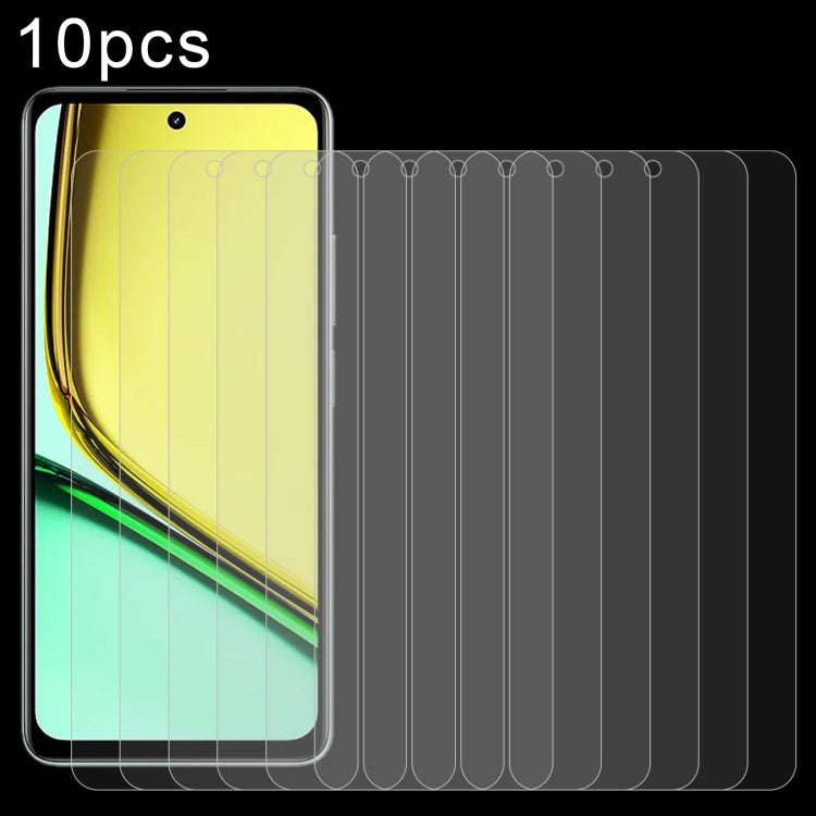 10pcs 0.26mm 9H 2.5D Tempered Glass Film, For Realme 12 / C75, For Realme C65s, For Realme Narzo 70 / Narzo 70 Turbo, For Realme Narzo 70x / 13, For Realme C67 4G / 12 Lite, For Realme P1, For Realme Narzo 70 Pro, For Realme V50s, For Realme V50