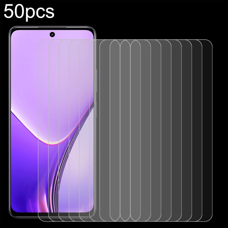 50pcs 0.26mm 9H 2.5D Tempered Glass Film, For Realme 12 / C75, For Realme C65s, For Realme Narzo 70 / Narzo 70 Turbo, For Realme Narzo 70x / 13, For Realme C67 4G / 12 Lite, For Realme P1, For Realme Narzo 70 Pro, For Realme V50s, For Realme V50