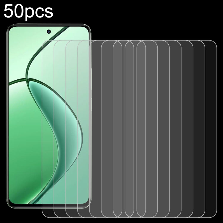 50pcs 0.26mm 9H 2.5D Tempered Glass Film, For Realme 12 / C75, For Realme C65s, For Realme Narzo 70 / Narzo 70 Turbo, For Realme Narzo 70x / 13, For Realme C67 4G / 12 Lite, For Realme P1, For Realme Narzo 70 Pro, For Realme V50s, For Realme V50