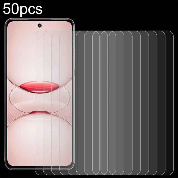 50pcs 0.26mm 9H 2.5D Tempered Glass Film, For Realme V70, For Realme P3 5G, For Realme 14 Pro Lite, For Realme C75x, For Realme Neo7x, For Realme Neo7 SE, For Realme 14x India, For Realme 12 / C75, For Realme C65s, For Realme Narzo 70 / Narzo 70 Turbo ...