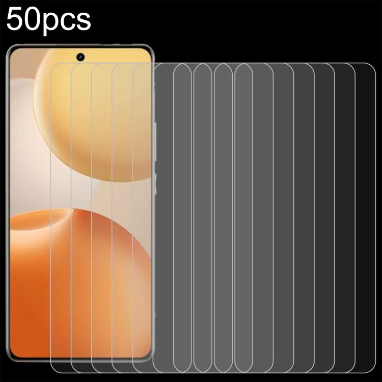 50pcs 0.26mm 9H 2.5D Tempered Glass Film