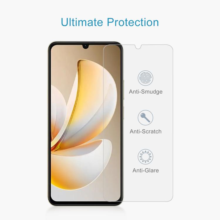 50pcs 0.26mm 9H 2.5D Tempered Glass Film