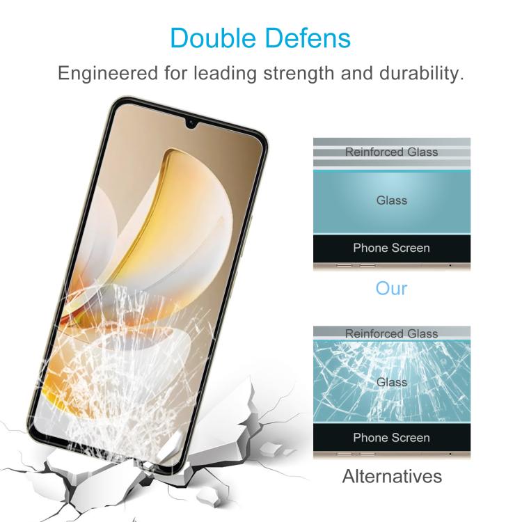 50pcs 0.26mm 9H 2.5D Tempered Glass Film