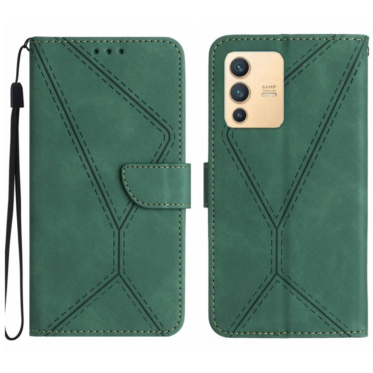 Stitching Embossed Leather Phone Case, For vivo V23 5G, For vivo V25 / X80 Lite, For vivo V27 5G / V27 Pro 5G