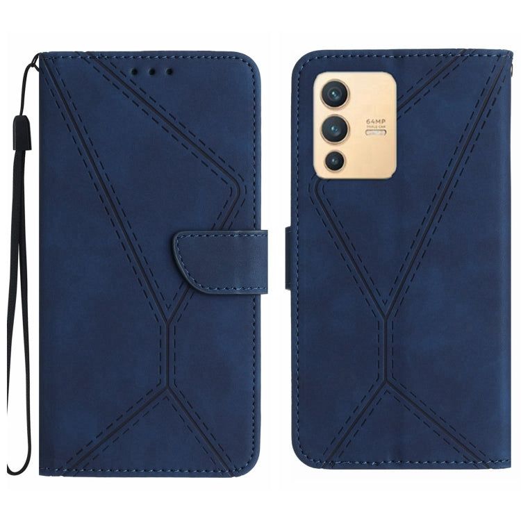 Stitching Embossed Leather Phone Case, For vivo V23 5G, For vivo V25 / X80 Lite, For vivo V27 5G / V27 Pro 5G