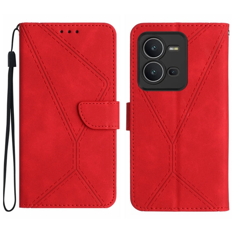 Stitching Embossed Leather Phone Case, For vivo V23 5G, For vivo V25 / X80 Lite, For vivo V27 5G / V27 Pro 5G