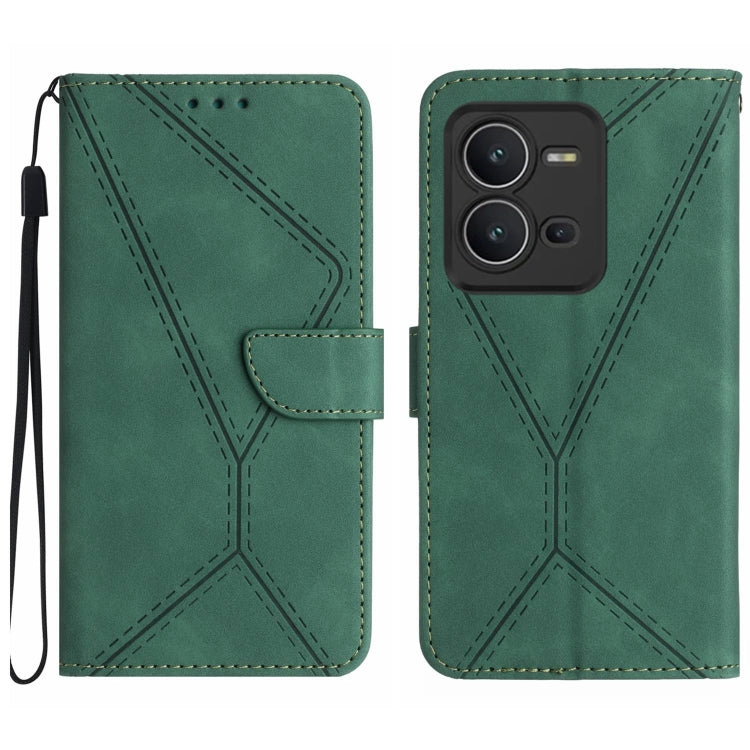 Stitching Embossed Leather Phone Case, For vivo V23 5G, For vivo V25 / X80 Lite, For vivo V27 5G / V27 Pro 5G