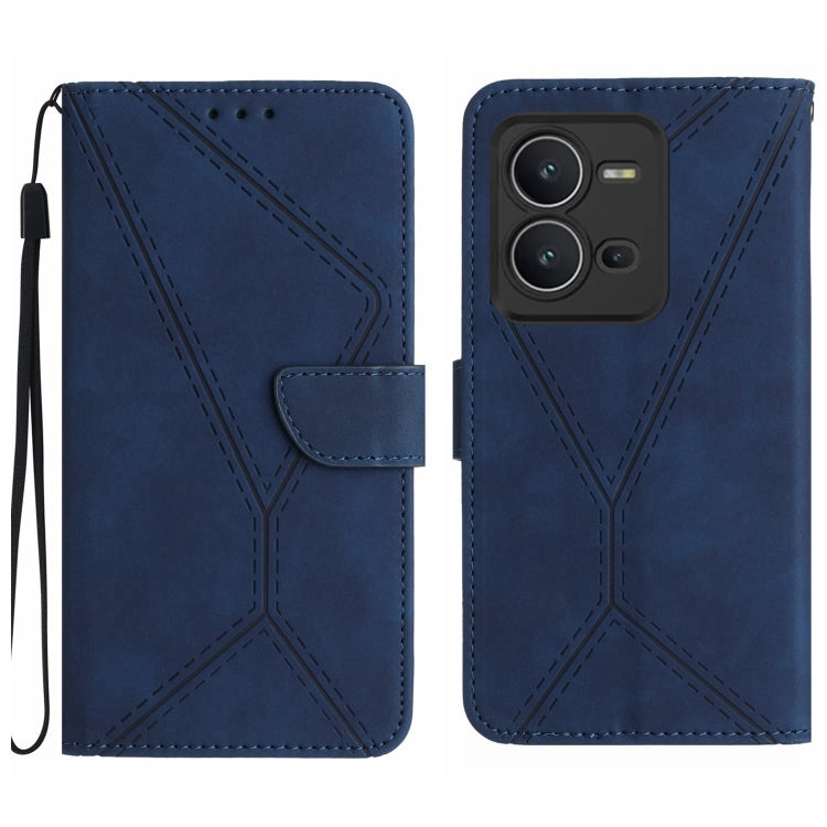 Stitching Embossed Leather Phone Case, For vivo V23 5G, For vivo V25 / X80 Lite, For vivo V27 5G / V27 Pro 5G