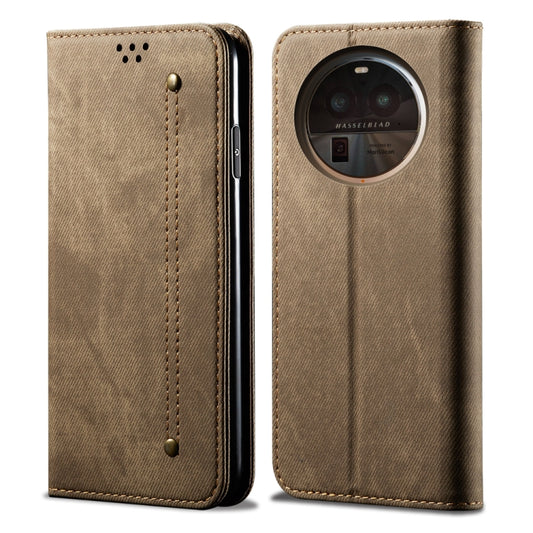 Denim Texture Casual Style Horizontal Flip Leather Case, For OPPO Find X6, For OPPO Reno10 Global / Reno10 Pro Global, For OPPO Find X6 Pro