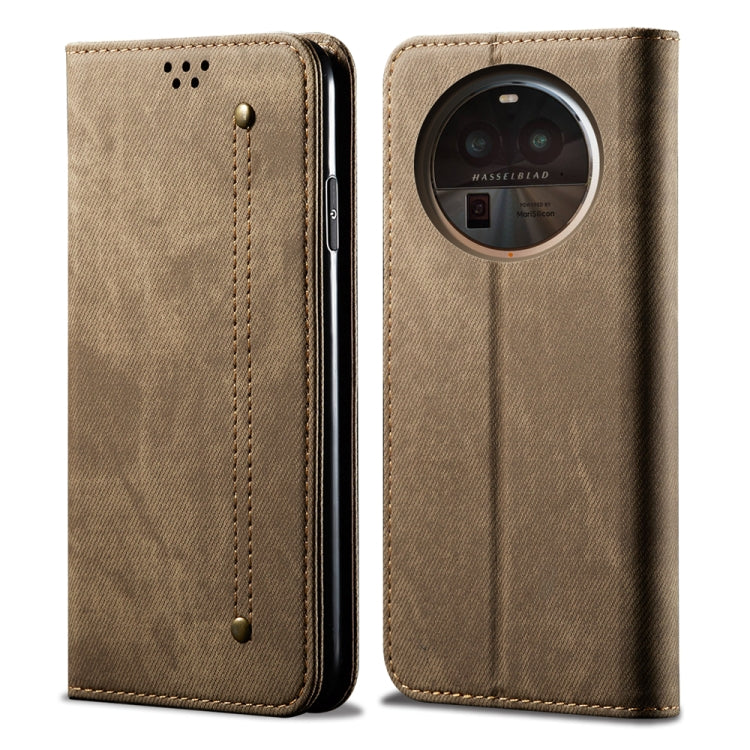 Denim Texture Casual Style Horizontal Flip Leather Case, For OPPO Reno10 Global / Reno10 Pro Global, For OPPO Find X6, For OPPO Find X6 Pro