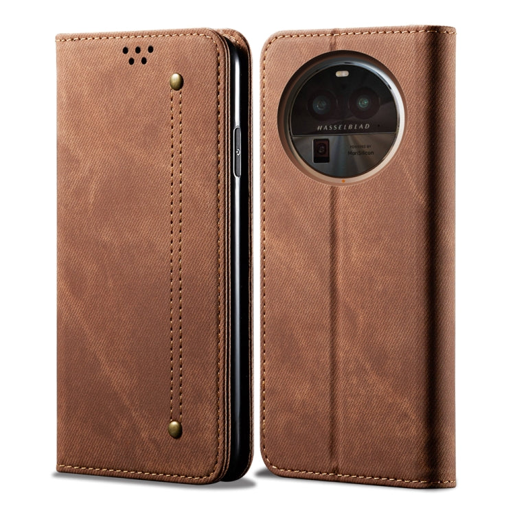 Denim Texture Casual Style Horizontal Flip Leather Case, For OPPO Reno10 Global / Reno10 Pro Global, For OPPO Find X6, For OPPO Find X6 Pro