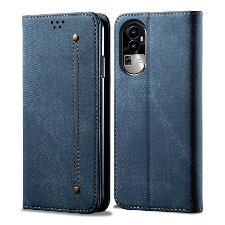 Denim Texture Casual Style Horizontal Flip Leather Case