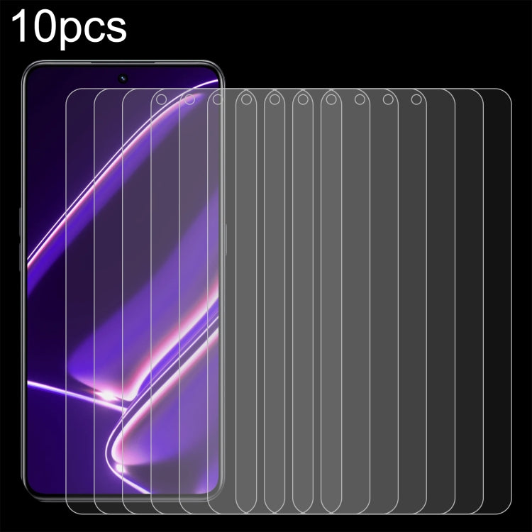 10pcs 0.26mm 9H 2.5D Tempered Glass Film, For Realme 13 4G / 13+ / C63 5G / 14x, For Realme Neo7, For Realme P1 Speed, For Realme C61 / C61 India / Note 60, For Realme 12+ / 12X / Narzo N65 / 12 4G, For Realme Narzo N61