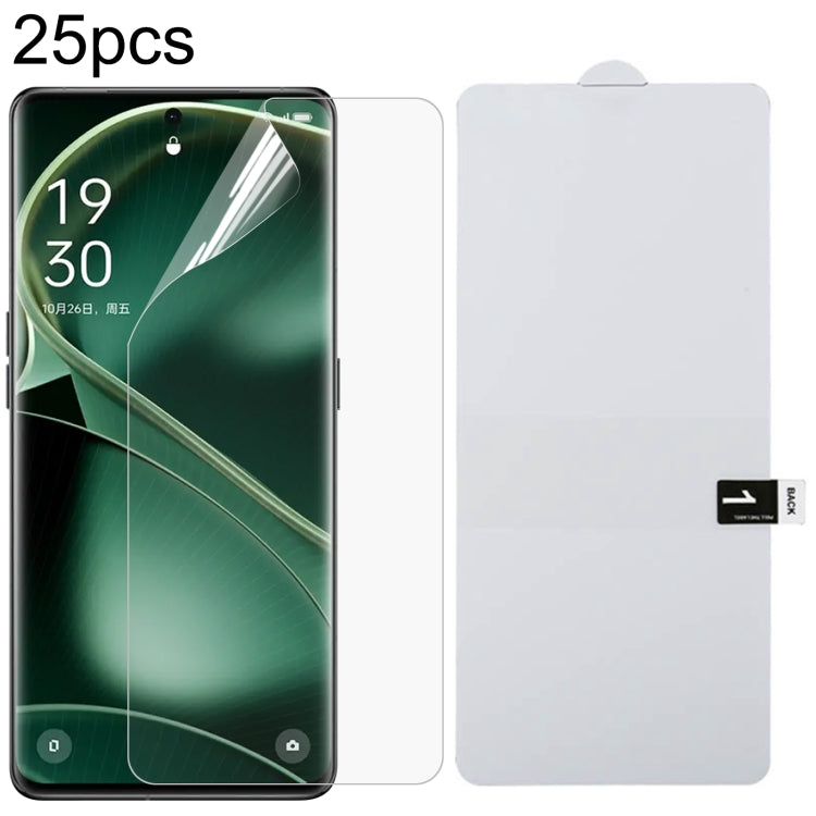 25pcs Full Screen Protector Explosion-proof Hydrogel Film, For OPPO A5 Pro, For OPPO Reno11 PJH110, For OPPO Reno11 Global, For OPPO Reno12 Pro, For OPPO Reno12, For OPPO Find X7, For OPPO Reno11 Pro Global, For OPPO Find X7 Ultra, For OPPO A2