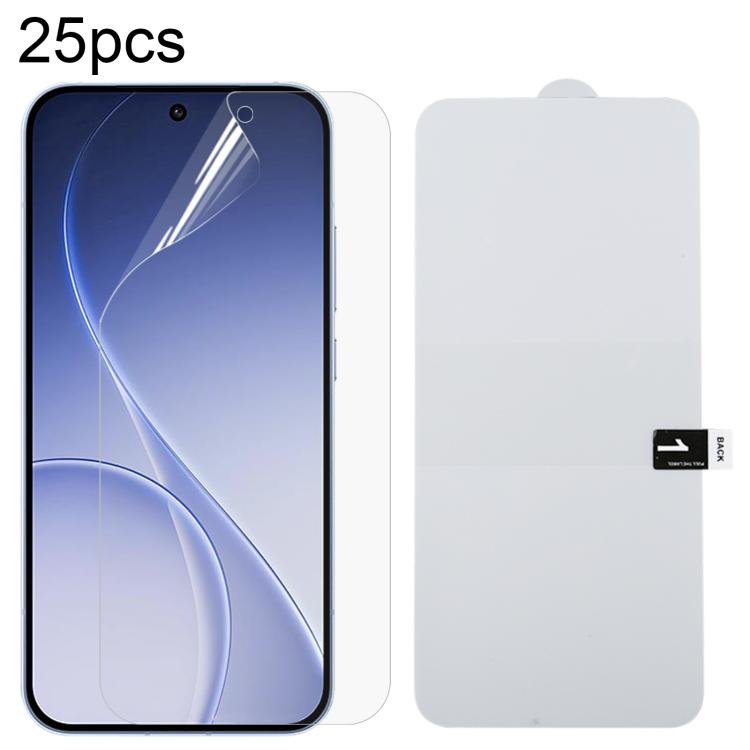 25pcs Full Screen Protector Explosion-proof Hydrogel Film, For OPPO Reno15 Pro 5G Global, For OPPO Reno15 5G Global, For OPPO Find X9+, For OPPO Find X9, For OPPO K13, For OPPO K13 Turbo 5G, For OPPO K13x, For OPPO Reno14 F 5G                          ...