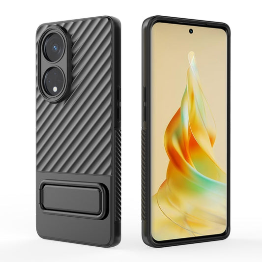 Wavy Texture TPU Phone Case with Lens Film, For OPPO Reno8 T 5G, For OPPO Reno8 T 4G