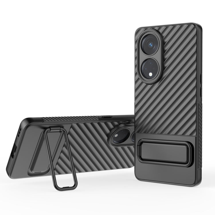 Wavy Texture TPU Phone Case with Lens Film, For OPPO Reno8 T 5G, For OPPO Reno8 T 4G