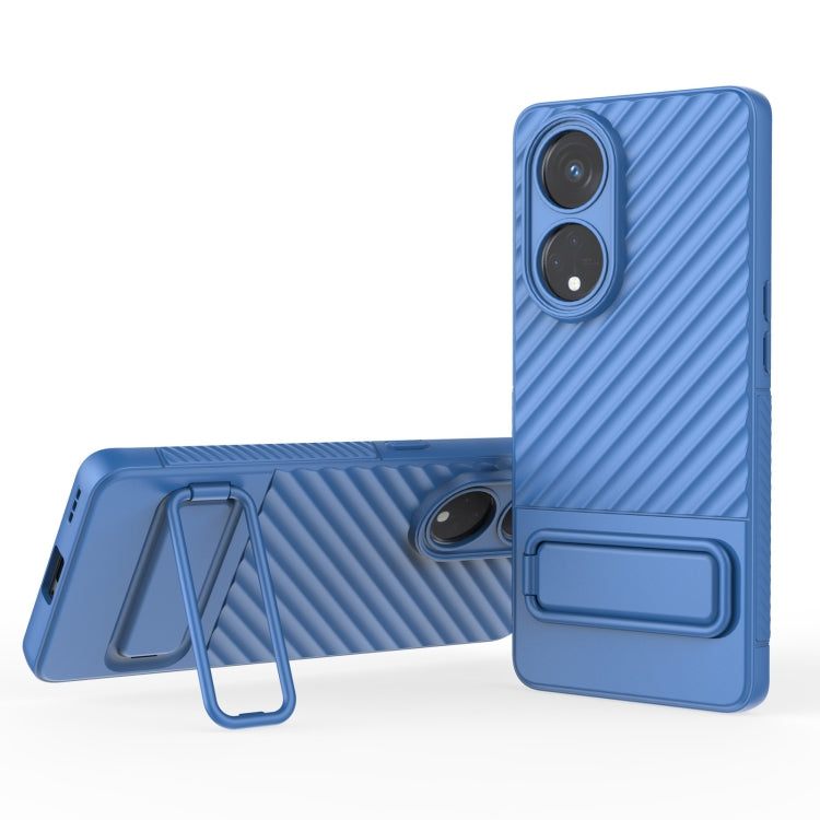 Wavy Texture TPU Phone Case with Lens Film, For OPPO Reno8 T 5G, For OPPO Reno8 T 4G