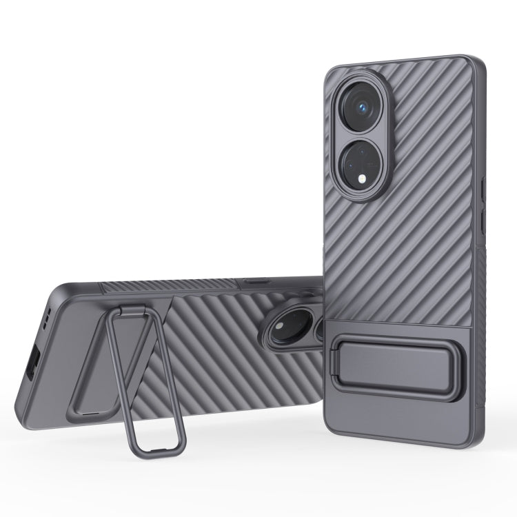 Wavy Texture TPU Phone Case with Lens Film, For OPPO Reno8 T 5G, For OPPO Reno8 T 4G