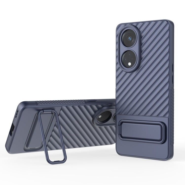 Wavy Texture TPU Phone Case with Lens Film, For OPPO Reno8 T 5G, For OPPO Reno8 T 4G