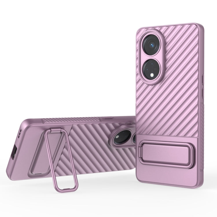 Wavy Texture TPU Phone Case with Lens Film, For OPPO Reno8 T 5G, For OPPO Reno8 T 4G