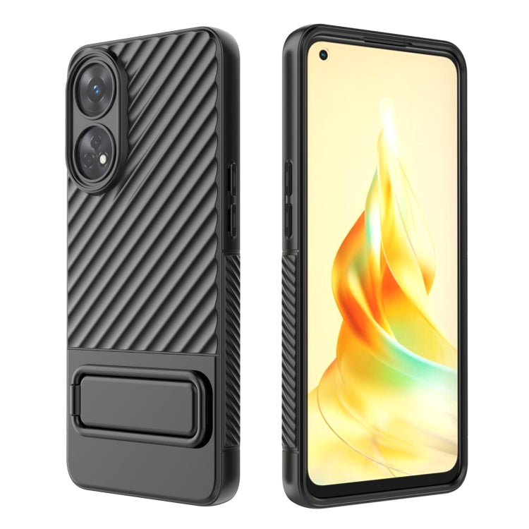 Wavy Texture TPU Phone Case with Lens Film, For OPPO Reno8 T 4G