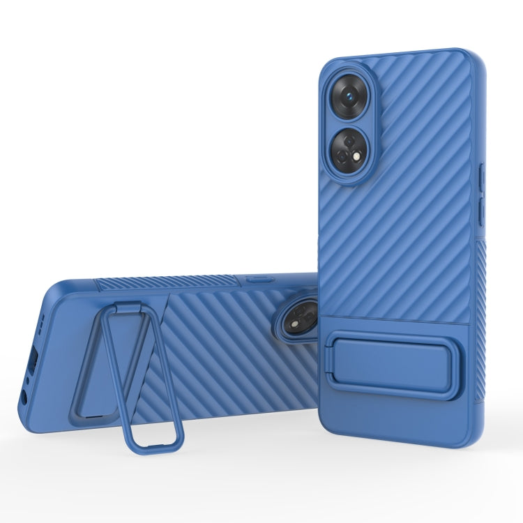 Wavy Texture TPU Phone Case with Lens Film, For OPPO Reno8 T 5G, For OPPO Reno8 T 4G