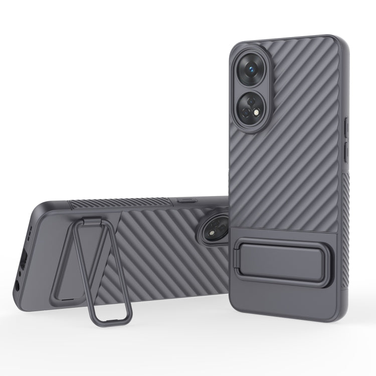 Wavy Texture TPU Phone Case with Lens Film, For OPPO Reno8 T 5G, For OPPO Reno8 T 4G