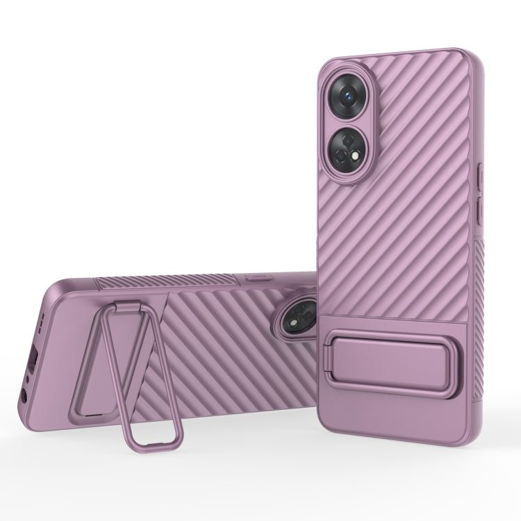 Wavy Texture TPU Phone Case with Lens Film, For OPPO Reno8 T 5G, For OPPO Reno8 T 4G