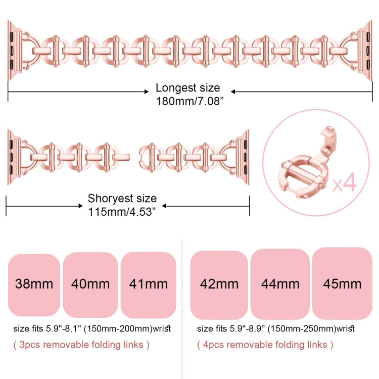 Ladder Buckle Metal Watch Band, For Apple Watch Ultra 49mm, For Apple Watch 8 41mm, For Apple Watch 8 45mm, For Apple Watch SE 2022 40mm