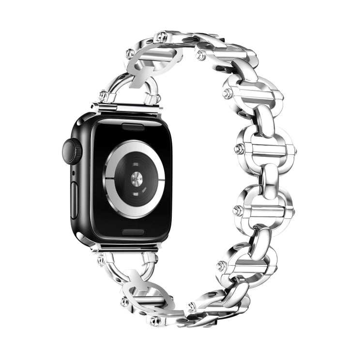 Ladder Buckle Metal Watch Band, For Apple Watch 9 41mm, For Apple Watch Ultra 49mm, For Apple Watch 8 41mm, For Apple Watch 8 45mm, For Apple Watch SE 2022 40mm, For Apple Watch SE 2022 44mm