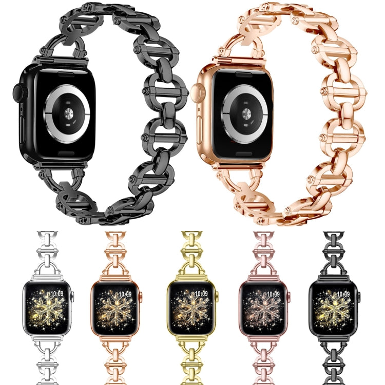 Ladder Buckle Metal Watch Band, For Apple Watch 5 44mm, For Apple Watch 5 40mm, For Apple Watch 4 44mm, For Apple Watch 4 40mm, For Apple Watch 3 38mm, For Apple Watch 3 42mm