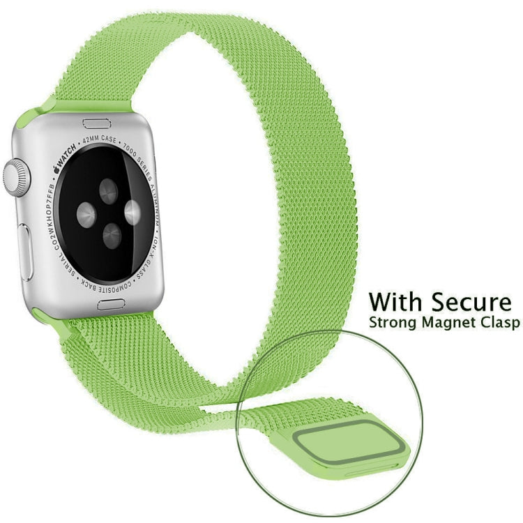 For Apple Watch Series Milanese Loop Magnetic Stainless Steel Watchband, 5 &amp; 4 40mm / 3 &amp; 2 &amp; 1 38mm, 5 &amp; 4 44mm / 3 &amp; 2 &amp; 1 42mm