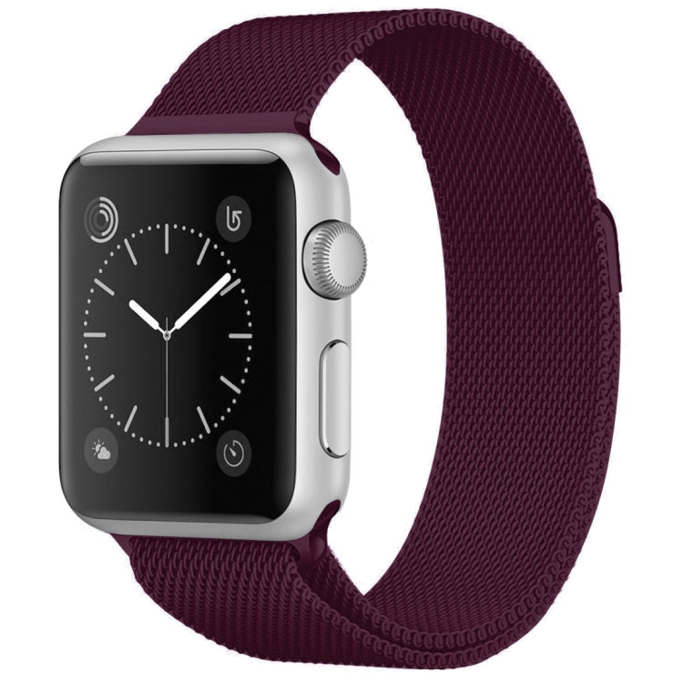 For Apple Watch Series Milanese Loop Magnetic Stainless Steel Watchband, 5 &amp; 4 40mm / 3 &amp; 2 &amp; 1 38mm, 5 &amp; 4 44mm / 3 &amp; 2 &amp; 1 42mm