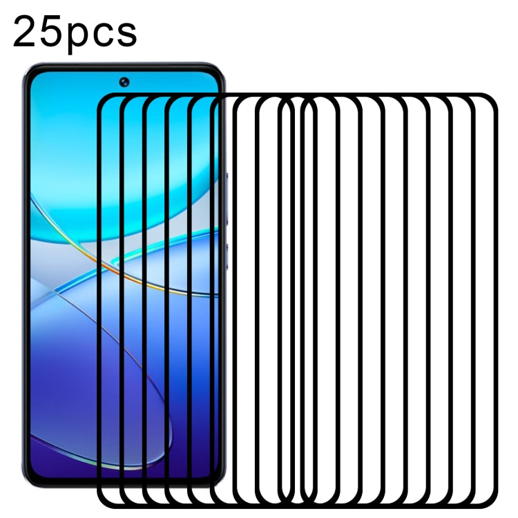 25pcs 3D Curved Edge Full Screen Tempered Glass Film, For vivo S20 Pro, For vivo Y300, For vivo X200, For vivo X200 Pro, For vivo V30 Lite ME / V30 SE, For vivo S17 Pro, For vivo S17, For vivo S17e