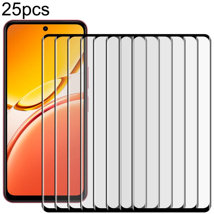 25pcs 3D Curved Edge Full Screen Tempered Glass Film