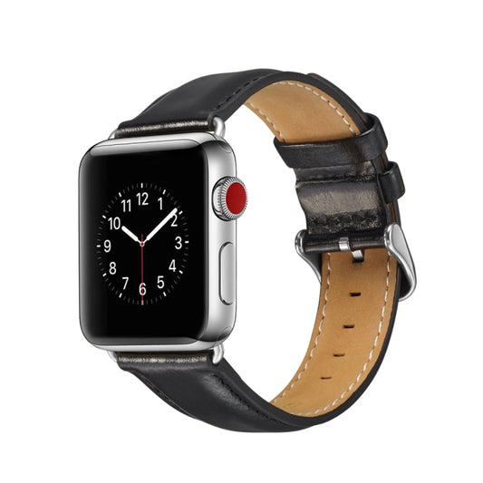 Crazy Horse Texture Top-grain Leather Watchband, For Apple Watch Series 7 41mm / 6 & SE & 5 & 4 40mm / 3 & 2 & 1 38mm, For Apple Watch Series 7 45mm / 6 & SE & 5 & 4 44mm / 3 & 2 & 1 42mm