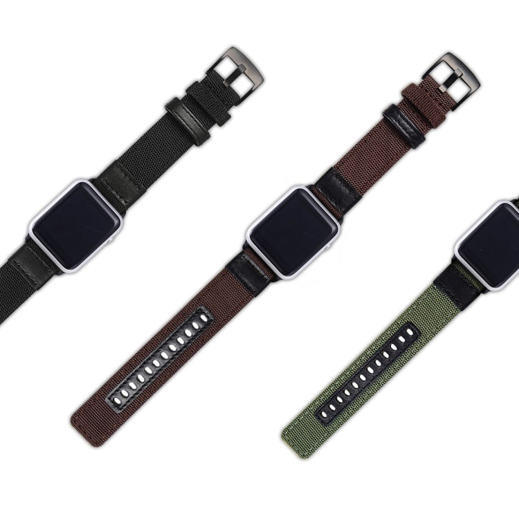 Nylon Watchband, For Apple Watch Series 7 41mm / 6 &amp; SE &amp; 5 &amp; 4 40mm / 3 &amp; 2 &amp; 1 38mm, For Apple Watch Series 7 45mm / 6 &amp; SE &amp; 5 &amp; 4 44mm / 3 &amp; 2 &amp; 1 42mm