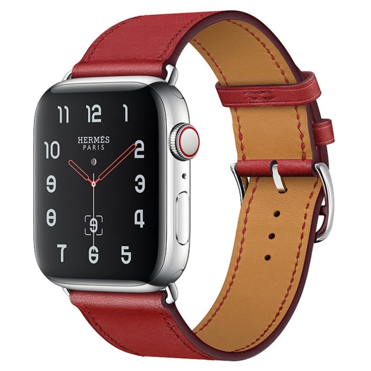 Replacement Leather Strap Watchband, For Apple Watch Series 7 41mm / 6 &amp; SE &amp; 5 &amp; 4 40mm / 3 &amp; 2 &amp; 1 38mm, For Apple Watch Series 7 45mm / 6 &amp; SE &amp; 5 &amp; 4 44mm / 3 &amp; 2 &amp; 1 42mm