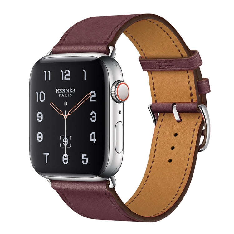 Replacement Leather Strap Watchband, For Apple Watch Series 7 41mm / 6 &amp; SE &amp; 5 &amp; 4 40mm / 3 &amp; 2 &amp; 1 38mm, For Apple Watch Series 7 45mm / 6 &amp; SE &amp; 5 &amp; 4 44mm / 3 &amp; 2 &amp; 1 42mm